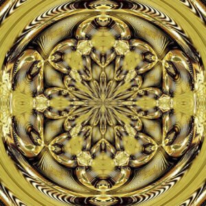 Grinder - Gold & Black Abstract